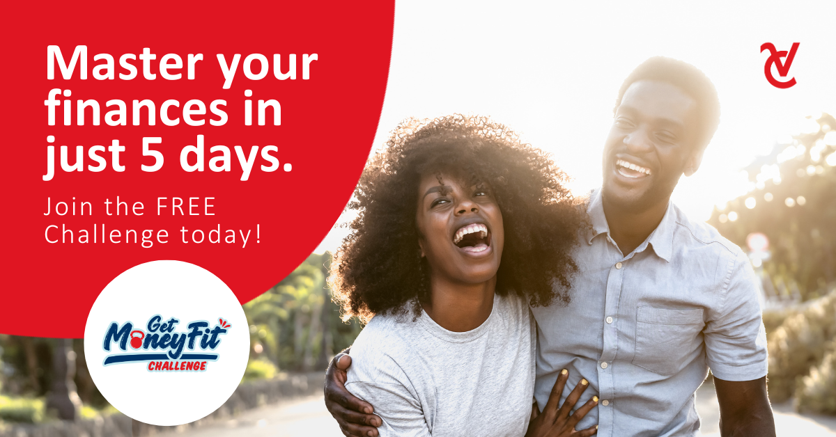 Happy young couple who have taken control of their financial future and feel confident about it.
