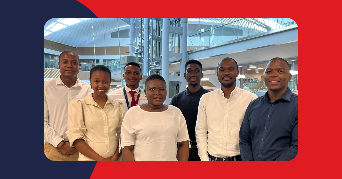 Andiswa Mojapelo, head of client success at Momentum Velocity Club, with the Velocity Club team.