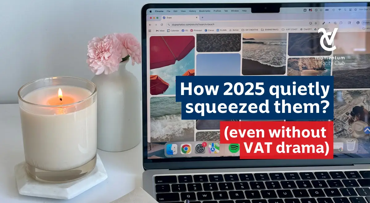 Laptop with text about the economic squeeze on South African households alongside calming objects like candles and flowers representing the unassuming ways the National budget can affect our finances. 