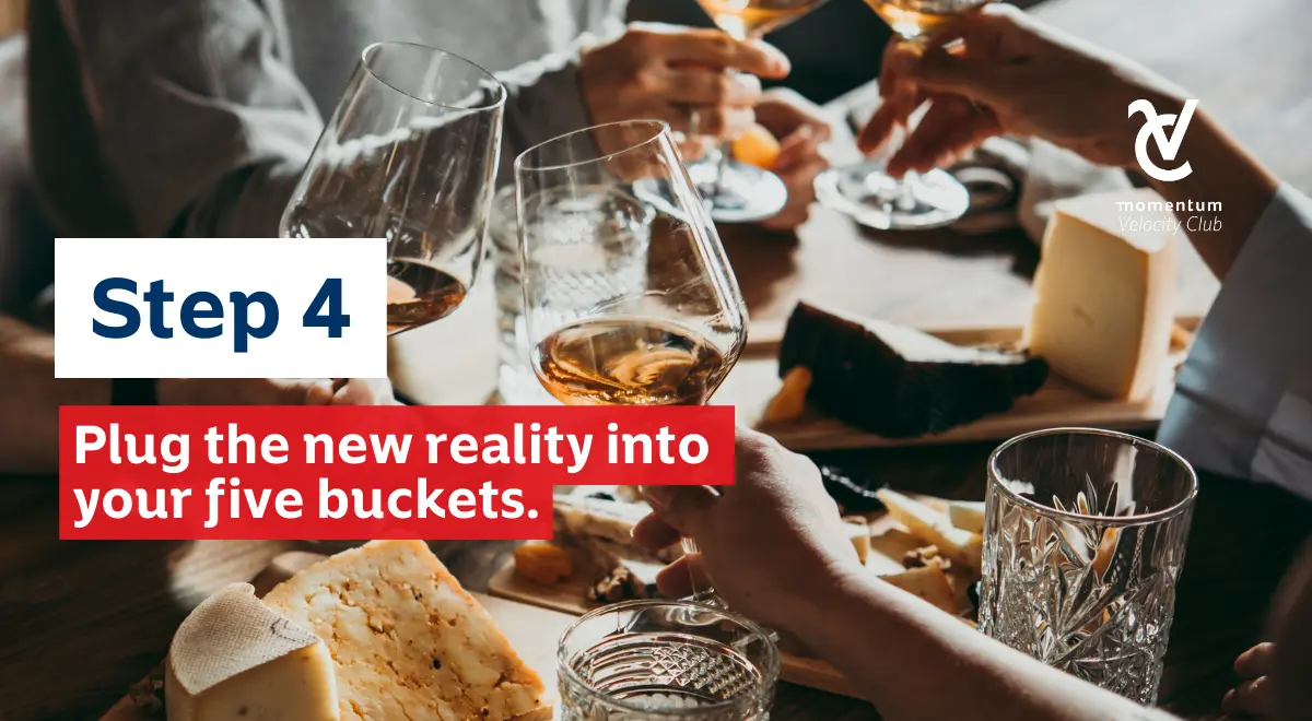 Close-up of cheese and wine on a table at a small social gathering representing some of the lifestyle pleasures that also need to be budgeted for.