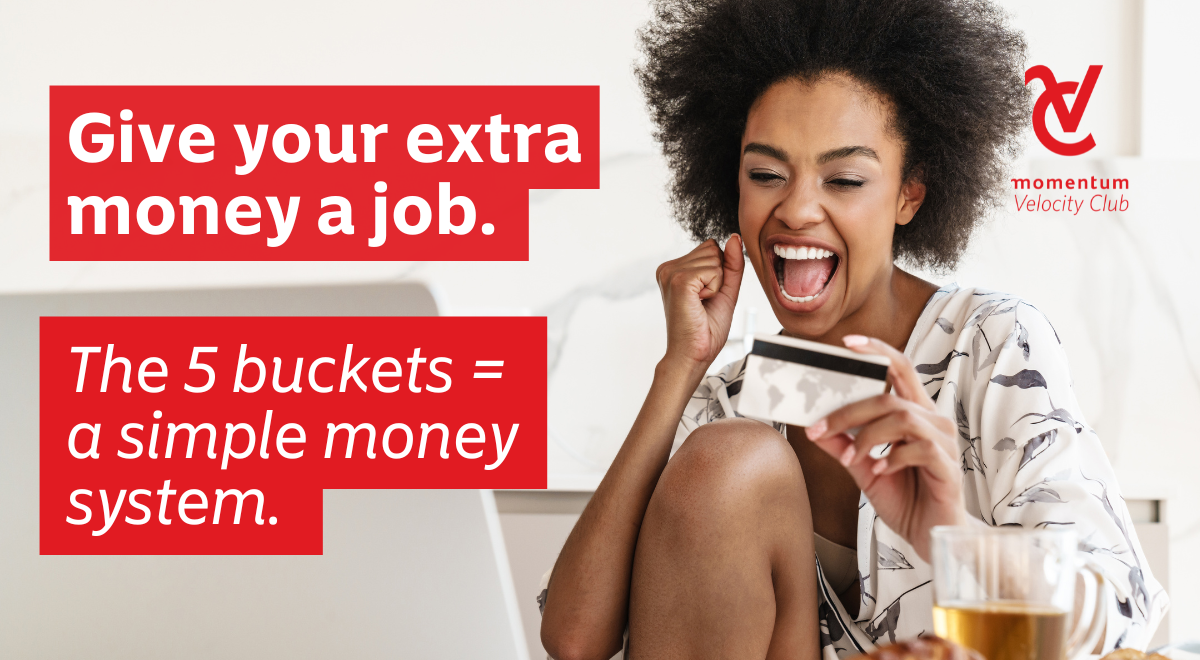 An African woman, infront of her laptop at home, looking at her credit card in delight after seeing the benefits of the a financial decisions she&rsquo;s made with her income.